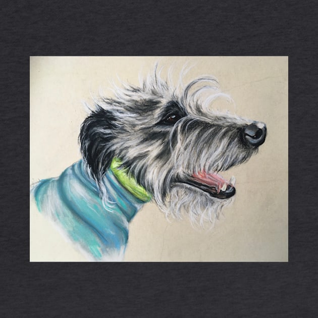 Scruffy  Lurcher blue jumper by Merlinsmates